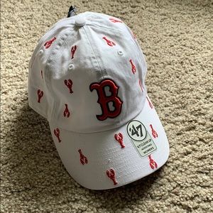 Boston Red Sox hat with lobsters